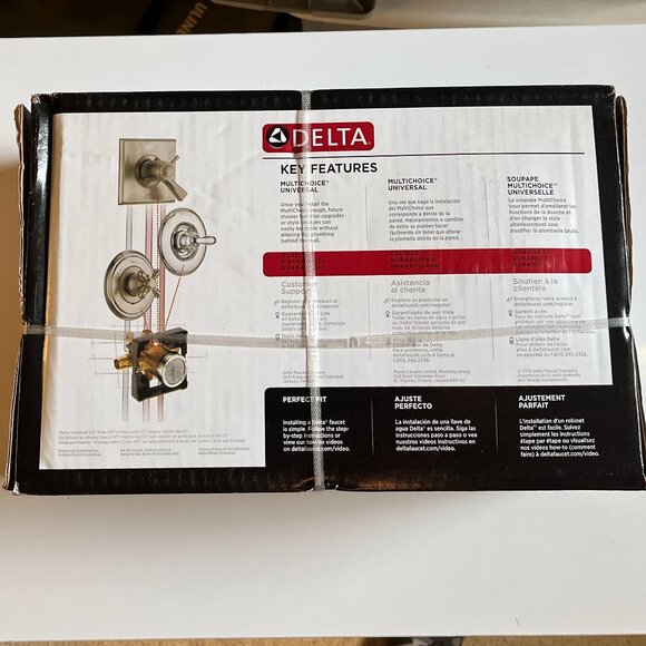 Delta Classic Chrome 1-handle Multi-function 5.0000-in Round Shower Faucet New - Picture 9 of 11